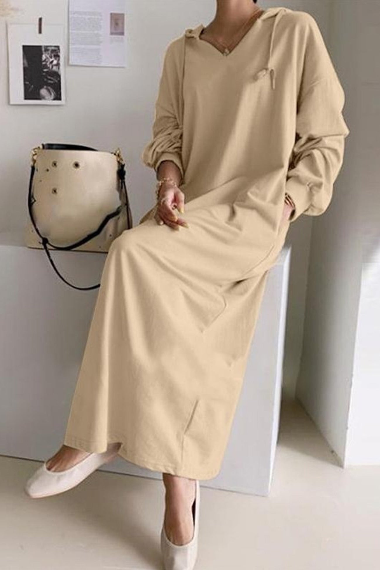 V-Neck-Drawstring-Hooded-Dress-2.jpg